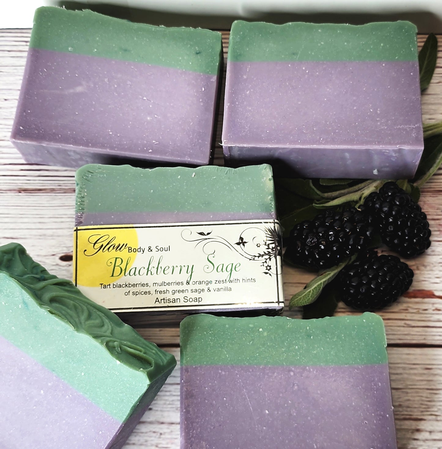 Blackberry Sage Soap Handmade Cold Process