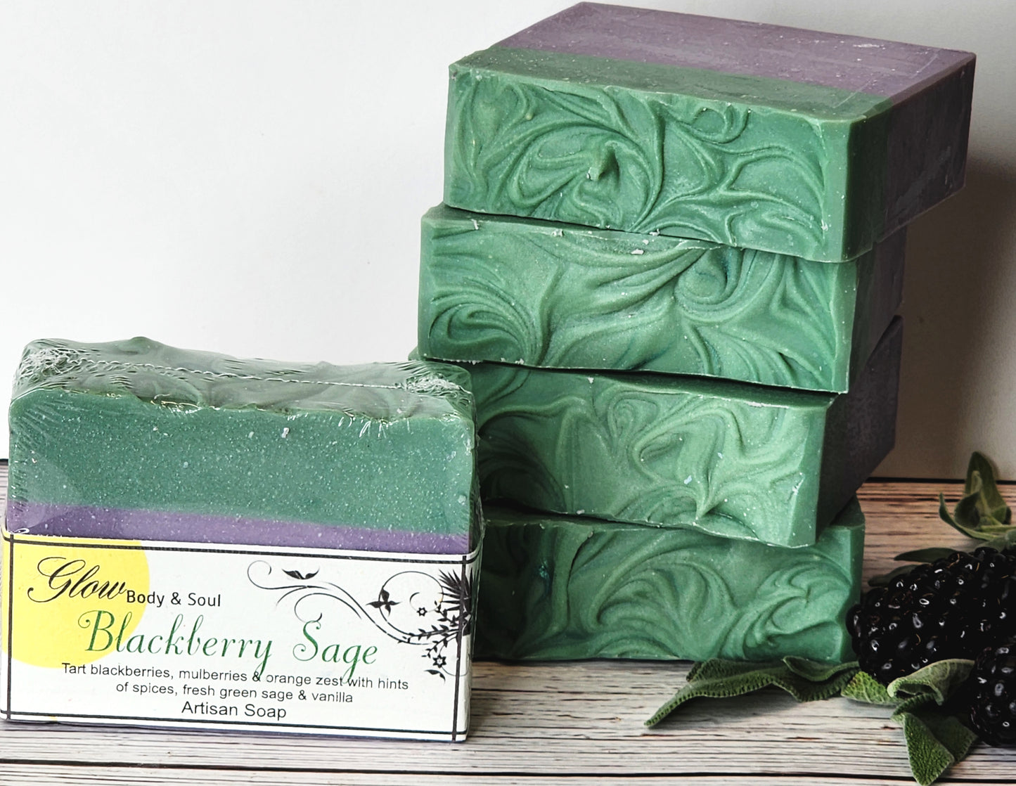 Blackberry Sage Soap Handmade Cold Process