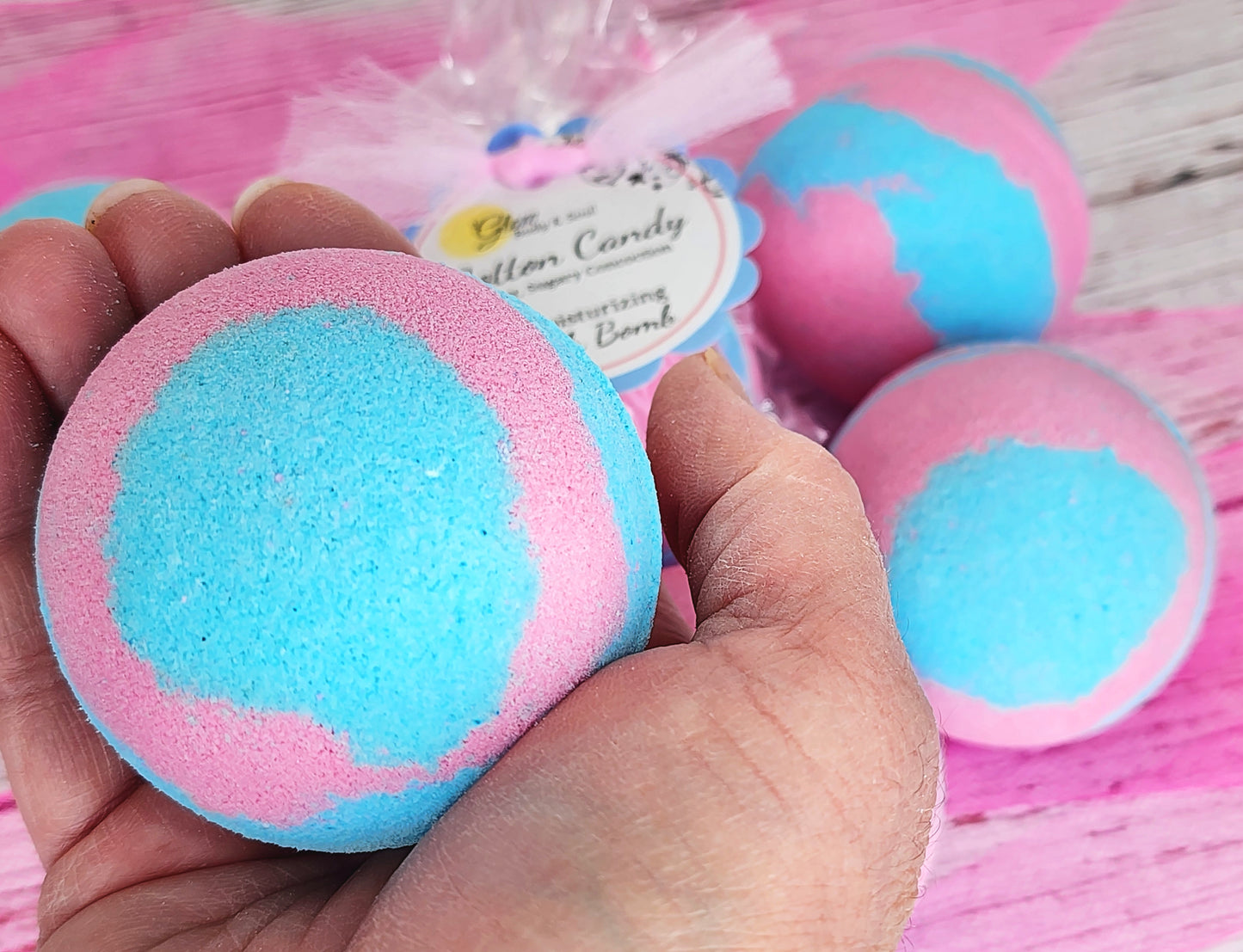 Cotton Candy Bath Bomb Fizzy Moisturizing Bath Bomb