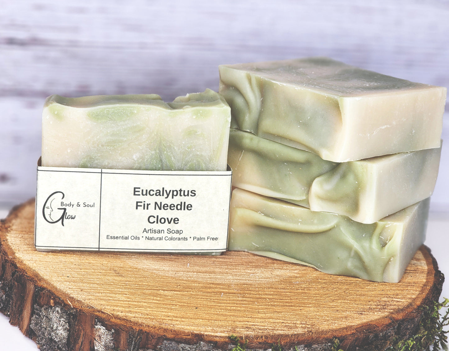 Eucalyptus Fir Needle and Clove Natural Palm Free Handmade Vegan Soap