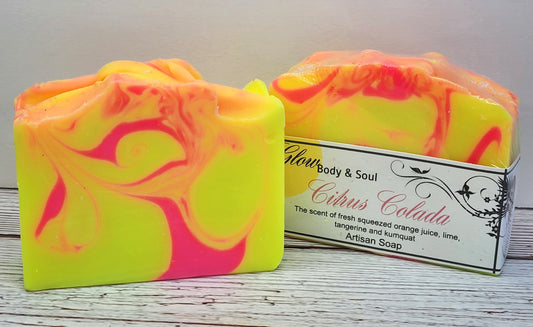 Citrus Colada Soap Handmade Cold Process Vegan Soap