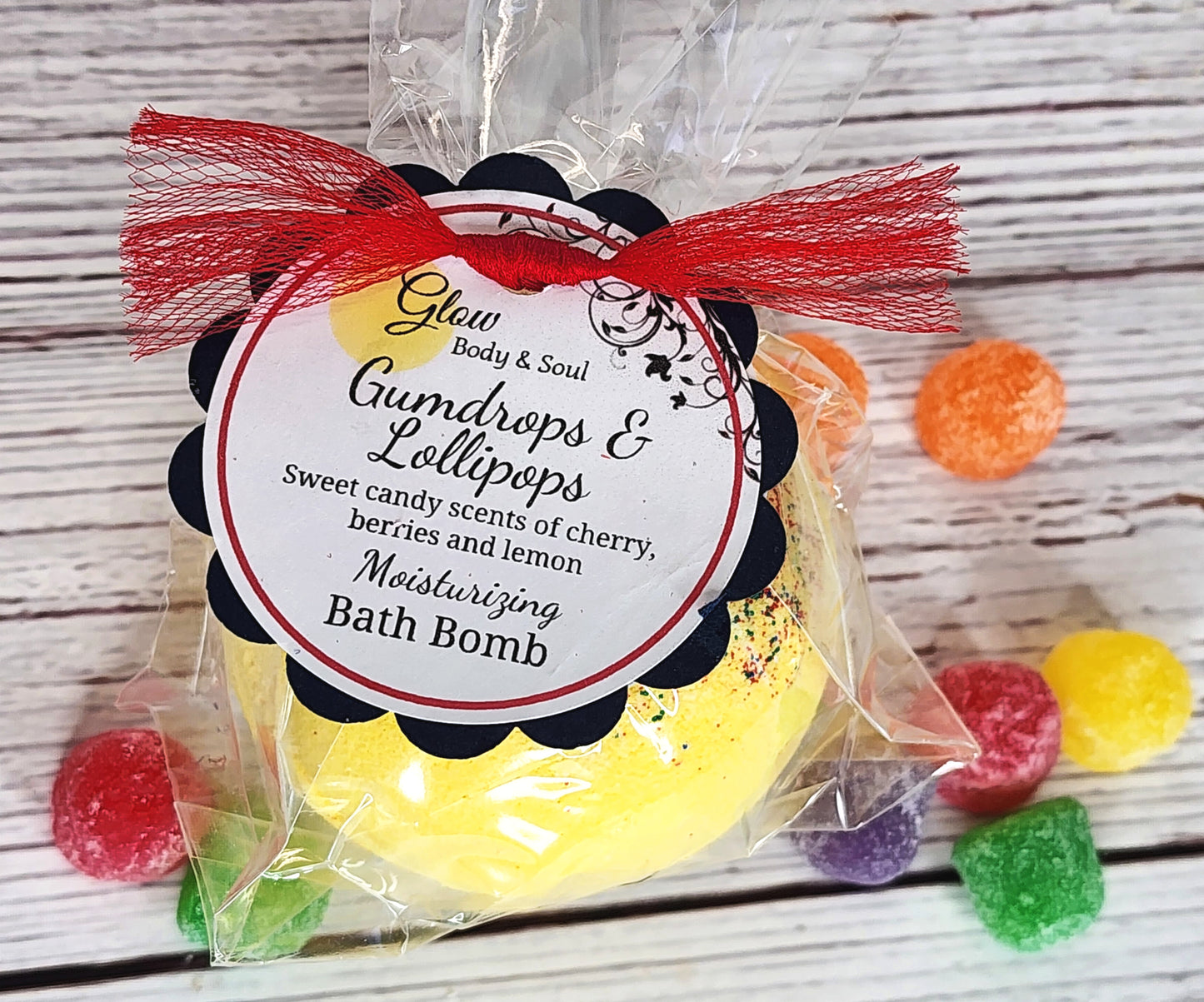 Gumdrops and Lollipops Bath Bomb Fizzy Moisturizing Bath Bomb