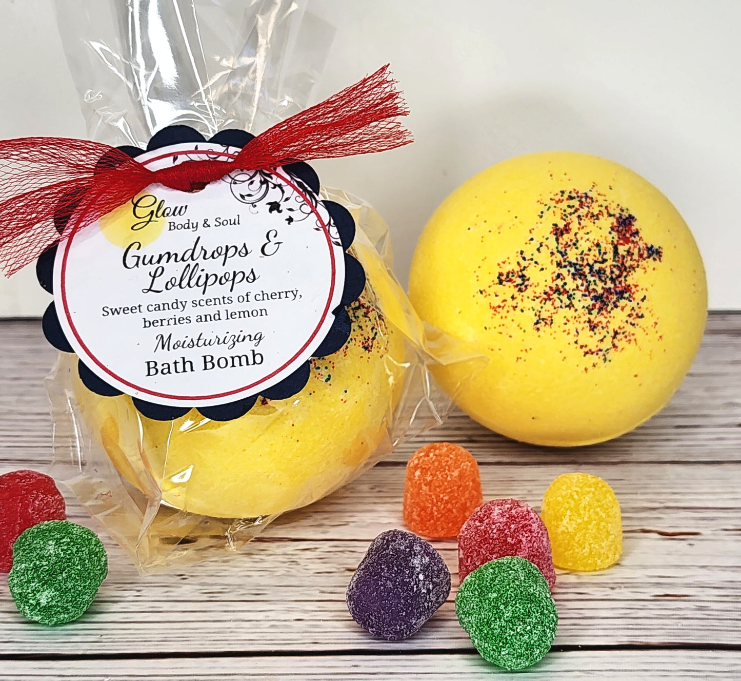 Gumdrops and Lollipops Bath Bomb Fizzy Moisturizing Bath Bomb