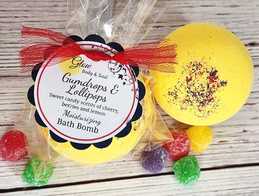 Gumdrops and Lollipops  Bath Bomb Fizzy Moisturizing Bath Bomb