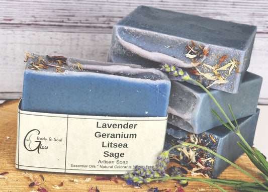 Lavender Geranium Natural Palm Free Floral Handmade Vegan Soap