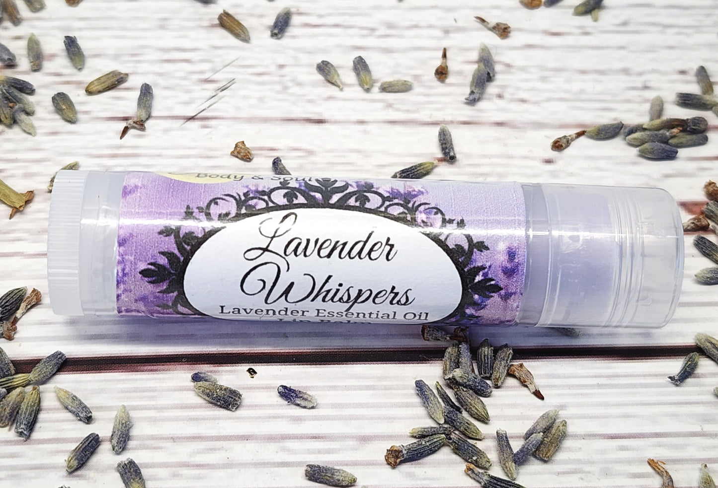 Lavender Whispers Lavender Essential Oil Lip Balm Unsweetened Lip Balm