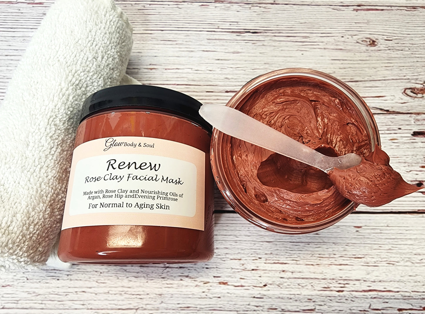 Renew Rose Clay Facial Mask 10oz. For Normal to Aging Skin