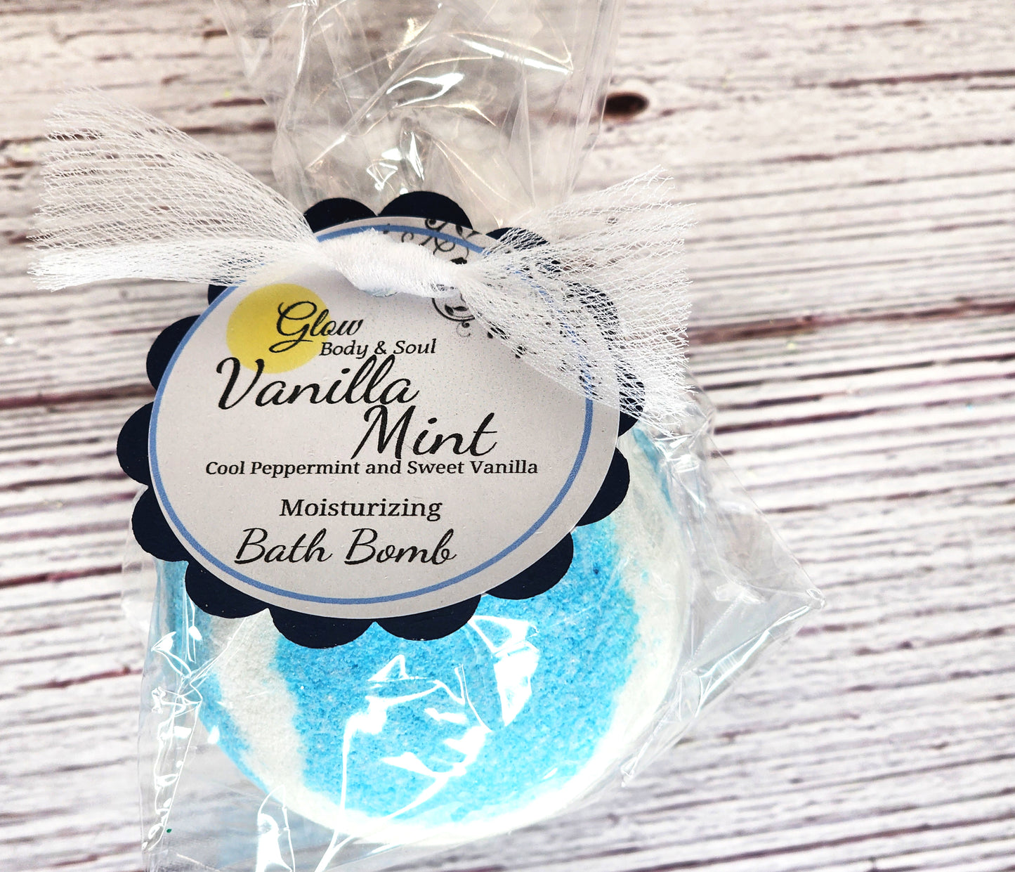 Vanilla Mint Bath Bomb Fizzy Moisturizing Bath Bomb