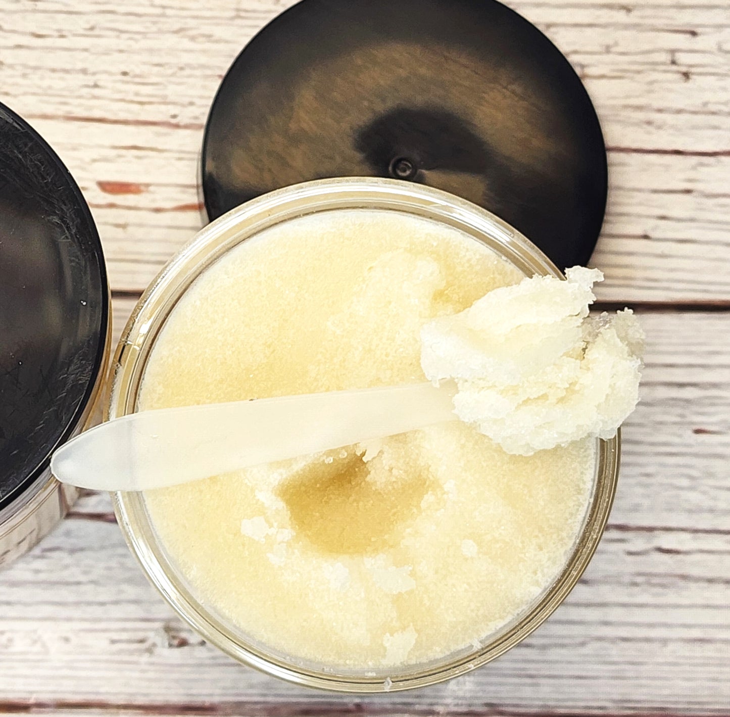 Emulsified Sugar Scrub Warm Vanilla Sugar Fragrance 10oz. Paraben Free Made with Organic and Pure Cane Sugar