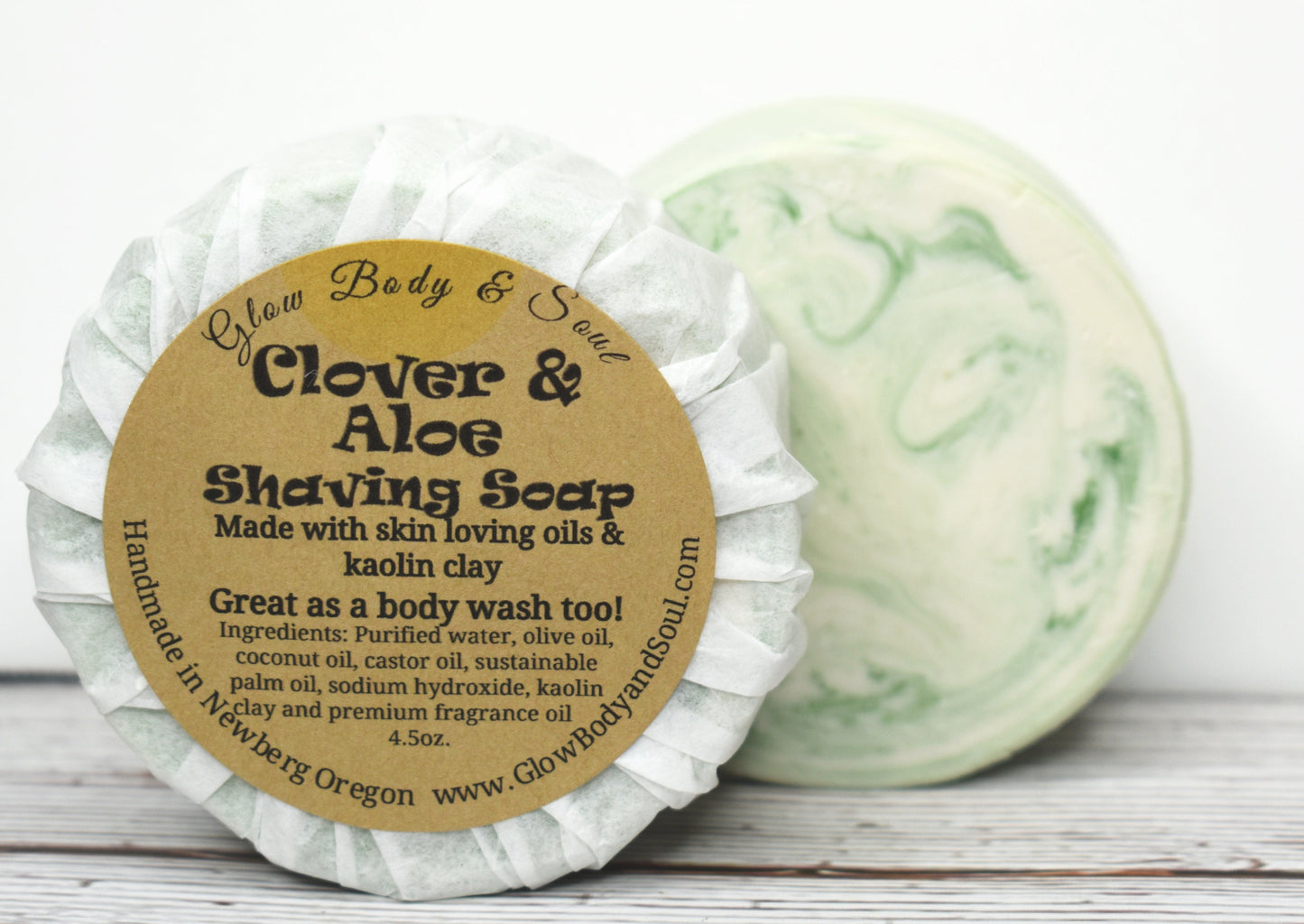 Clover and Aloe Scent Shaving Soap Cold Process Shaving Soap