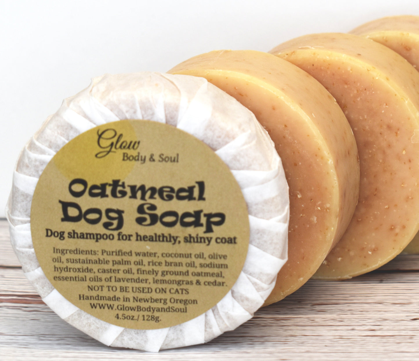 Oatmeal Dog Soap Handmade Vegan all Natural Dog Soap