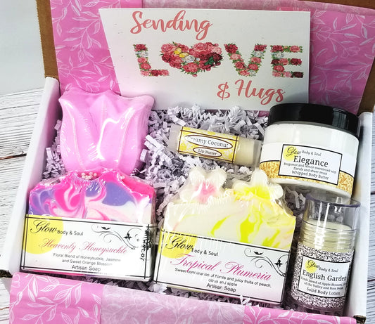 Gift Box Care Package Sending Love & Hugs Gift Box Kit Thinking of You Gift