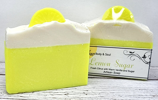 Lemon Sugar Soap Handmade Cold Process