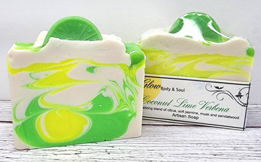 Coconut Lime Verbena Soap Handmade Cold Process Vegan Soap