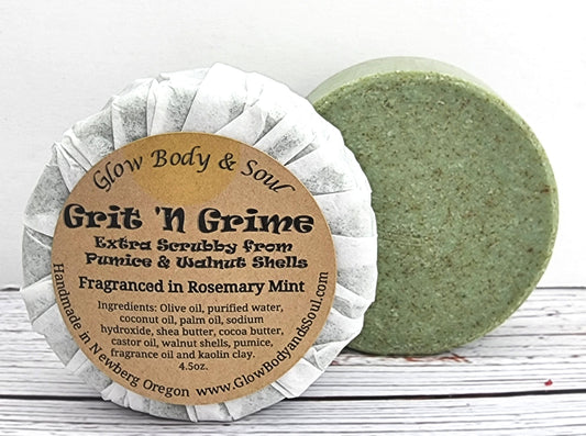 Grit N Grime Scrubby Soap Handmade Artisan Mechanics | Gardeners Soap