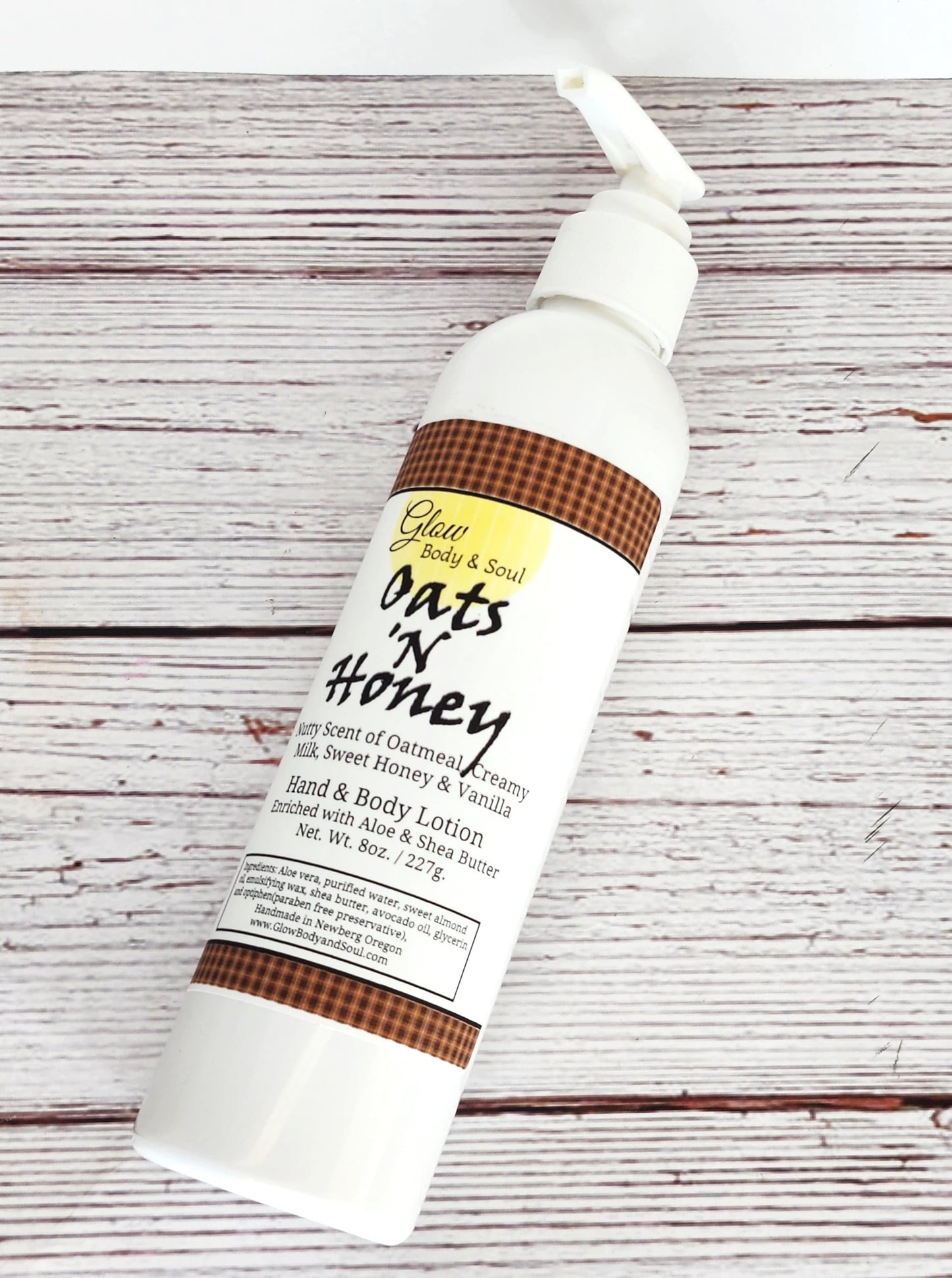 Oats 'N Honey Aloe and Shea Butter Lotion 8 oz. Paraben Free Hand and Body Lotion