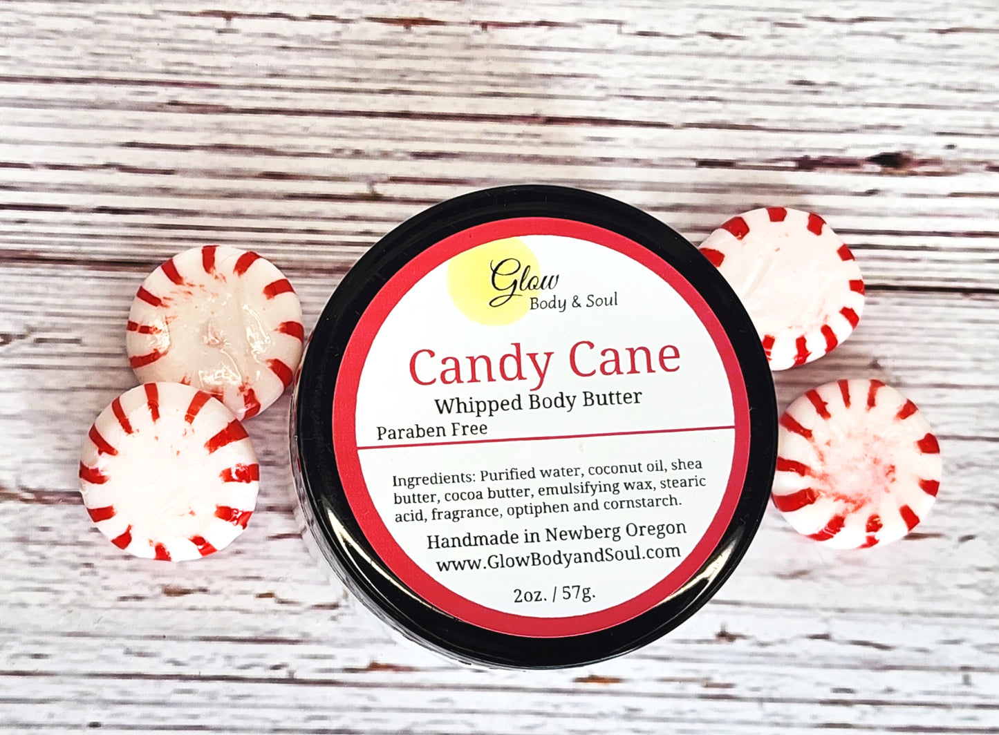Candy Cane Body Butter Paraben Free Body Butter Lotion