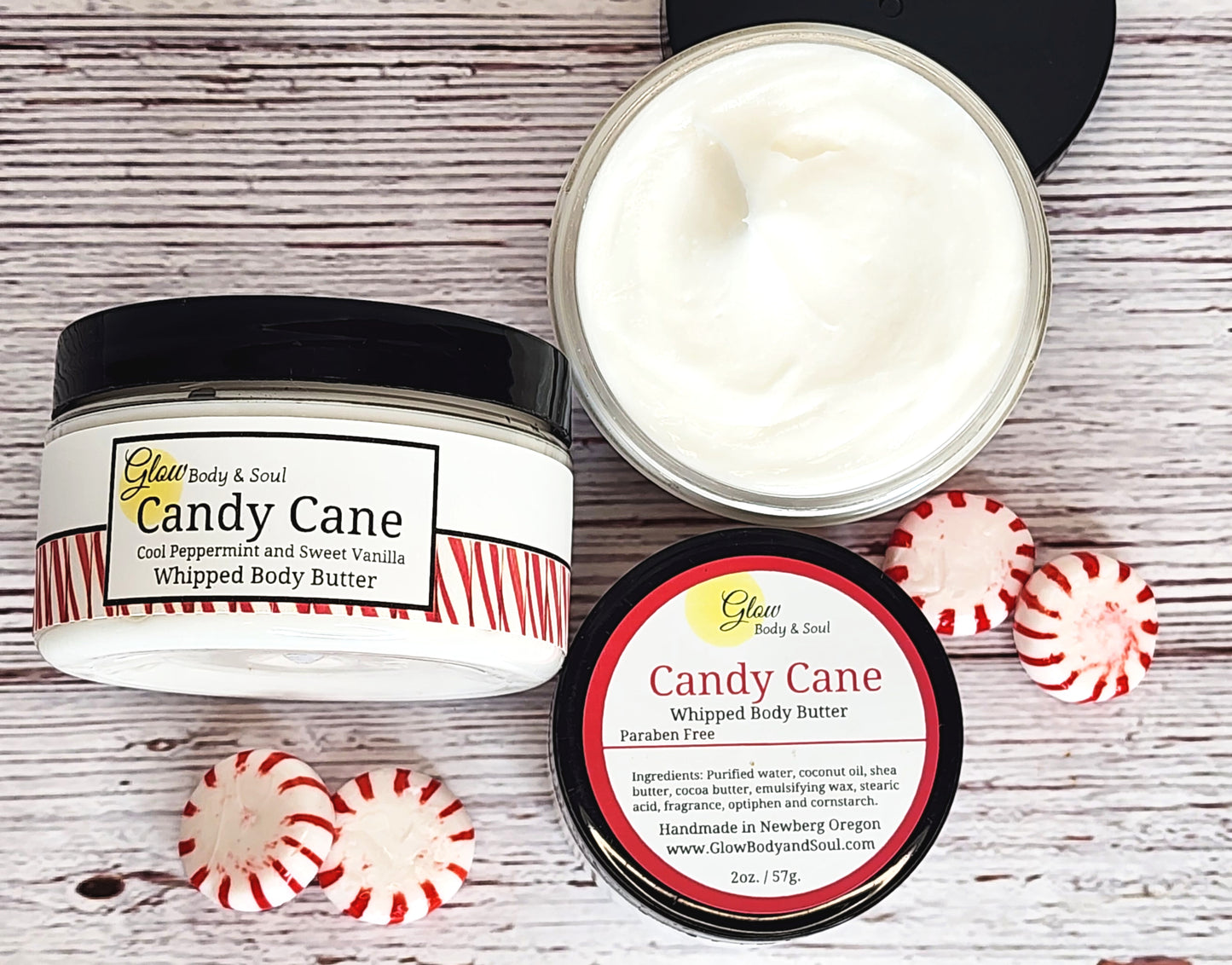 Candy Cane Body Butter Paraben Free Body Butter Lotion