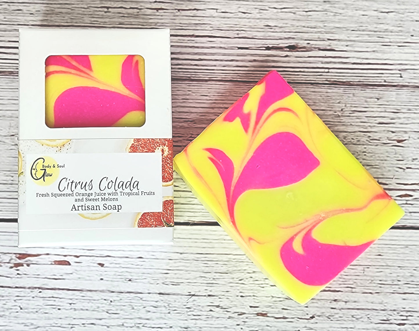 Citrus Colada Soap Handmade Cold Process Vegan Soap