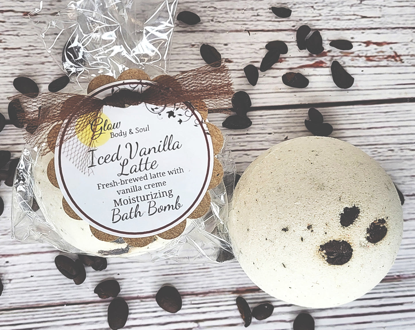 Iced Vanilla Latte Bath Bomb Fizzy Moisturizing Bath Fizzy