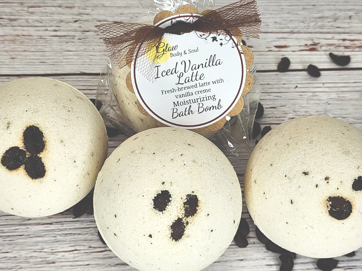 Iced Vanilla Latte Bath Bomb Fizzy Moisturizing Bath Fizzy