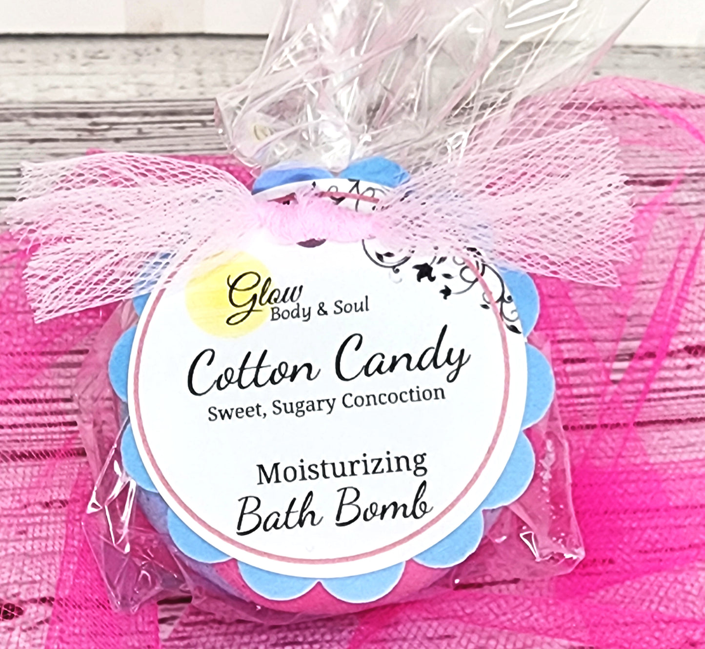 Cotton Candy Bath Bomb Fizzy Moisturizing Bath Bomb