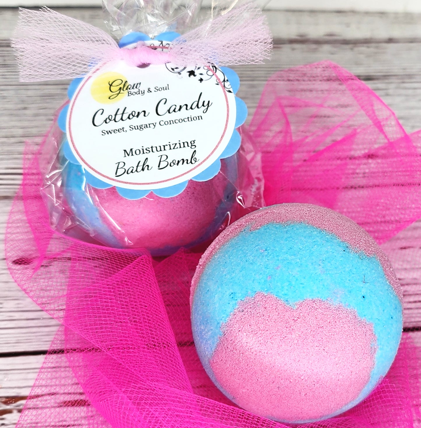 Cotton Candy Bath Bomb Fizzy Moisturizing Bath Bomb