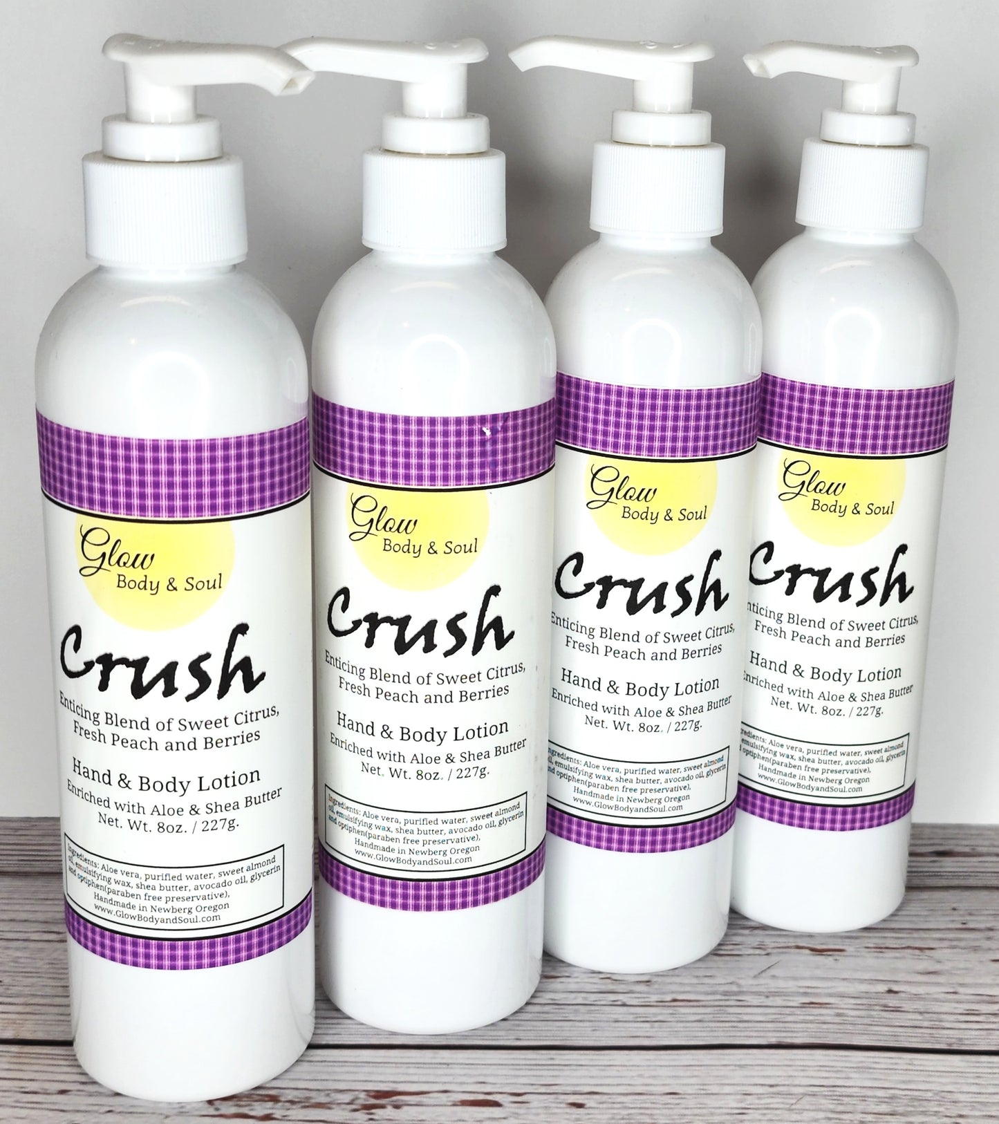 Crush Aloe and Shea Butter Lotion 8 oz. Paraben Free Hand and Body Lotion