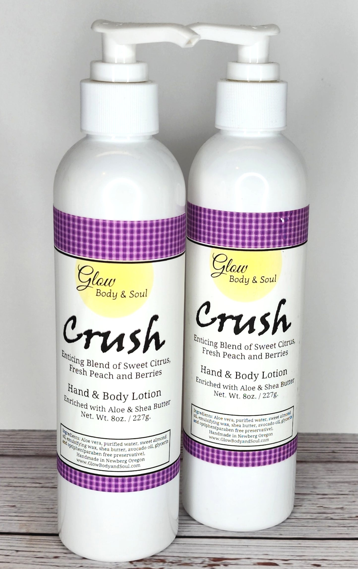 Crush Aloe and Shea Butter Lotion 8 oz. Paraben Free Hand and Body Lotion