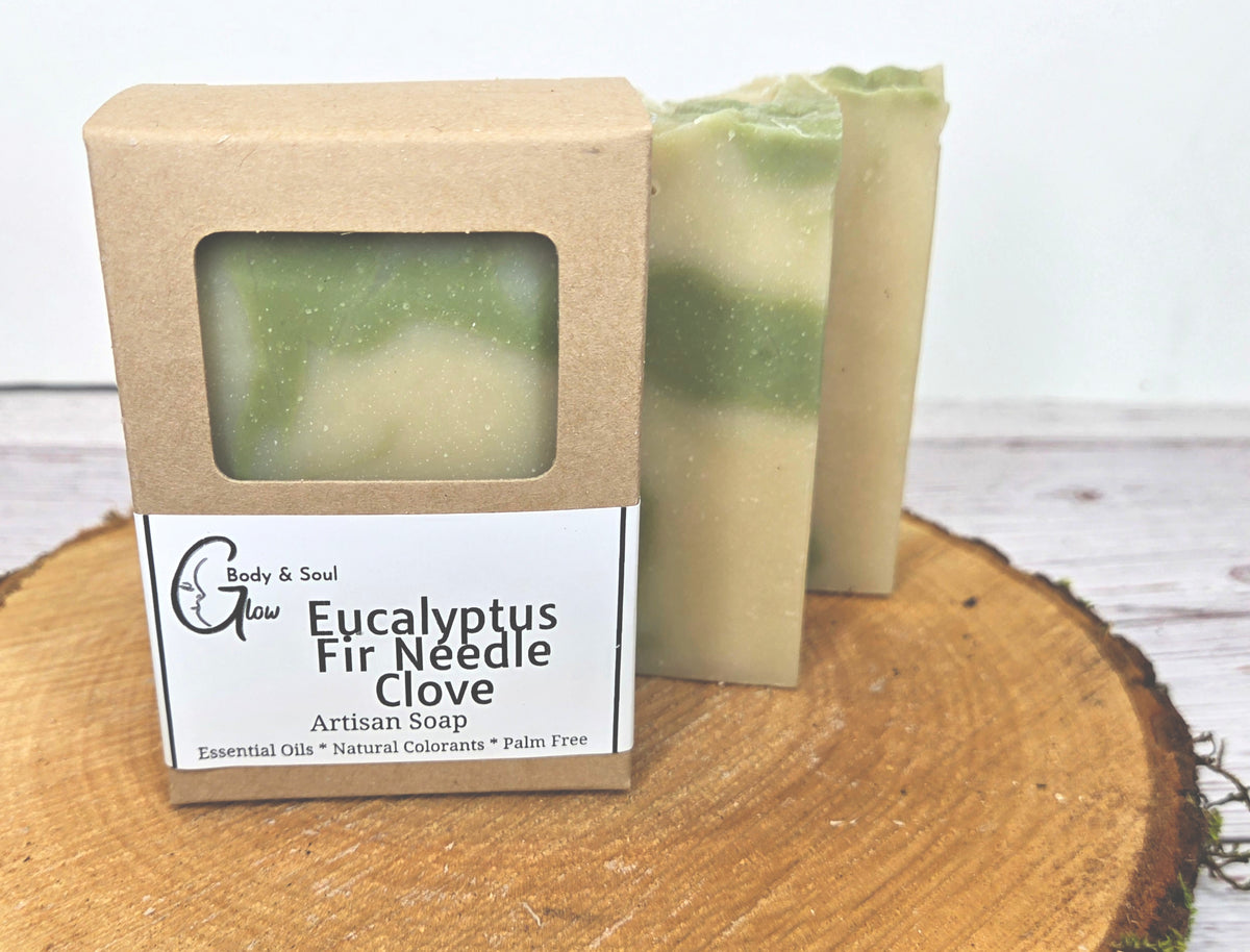 Eucalyptus Fir Needle and Clove Natural Palm Free Handmade Vegan Soap