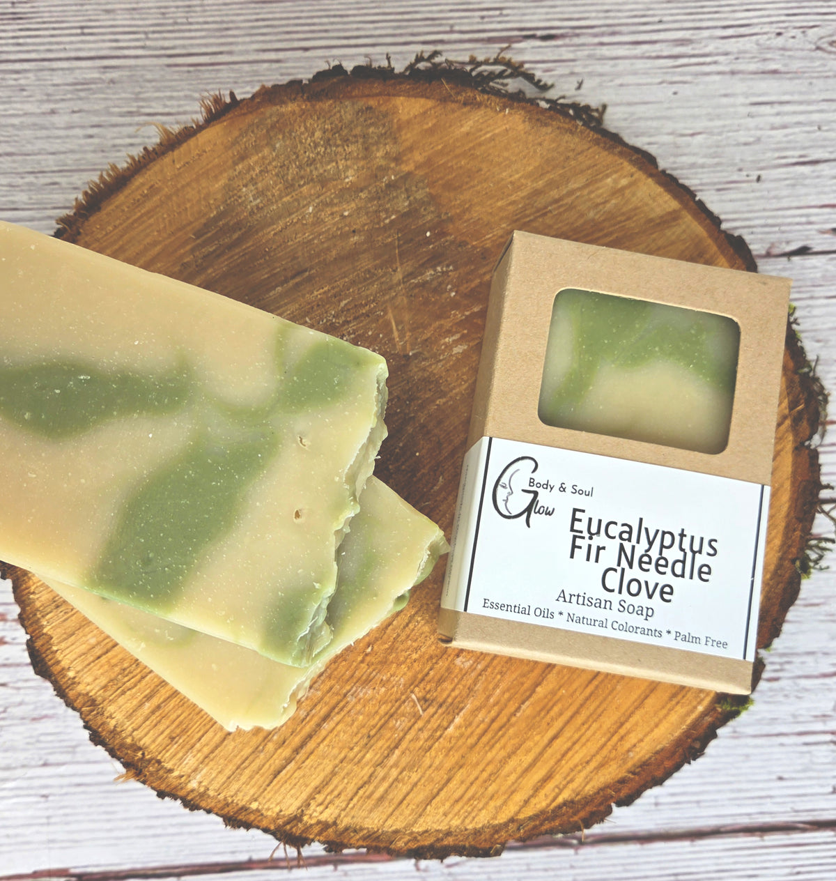 Eucalyptus Fir Needle and Clove Natural Palm Free Handmade Vegan Soap