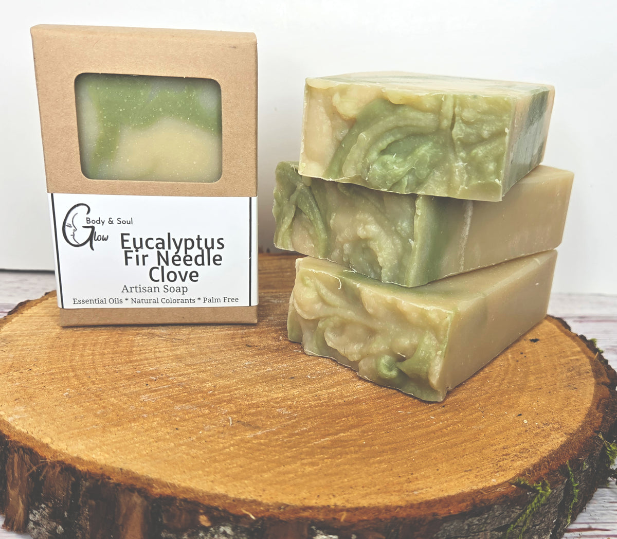 Eucalyptus Fir Needle and Clove Natural Palm Free Handmade Vegan Soap