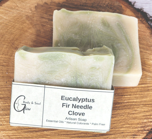 Eucalyptus Fir Needle and Clove Natural Palm Free Handmade Vegan Soap