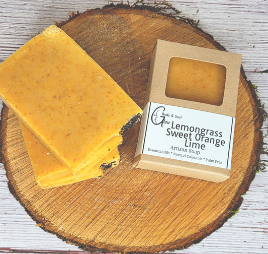 Lemongrass Sweet Orange and Lime Natural Palm Free Handmade Vegan Soap