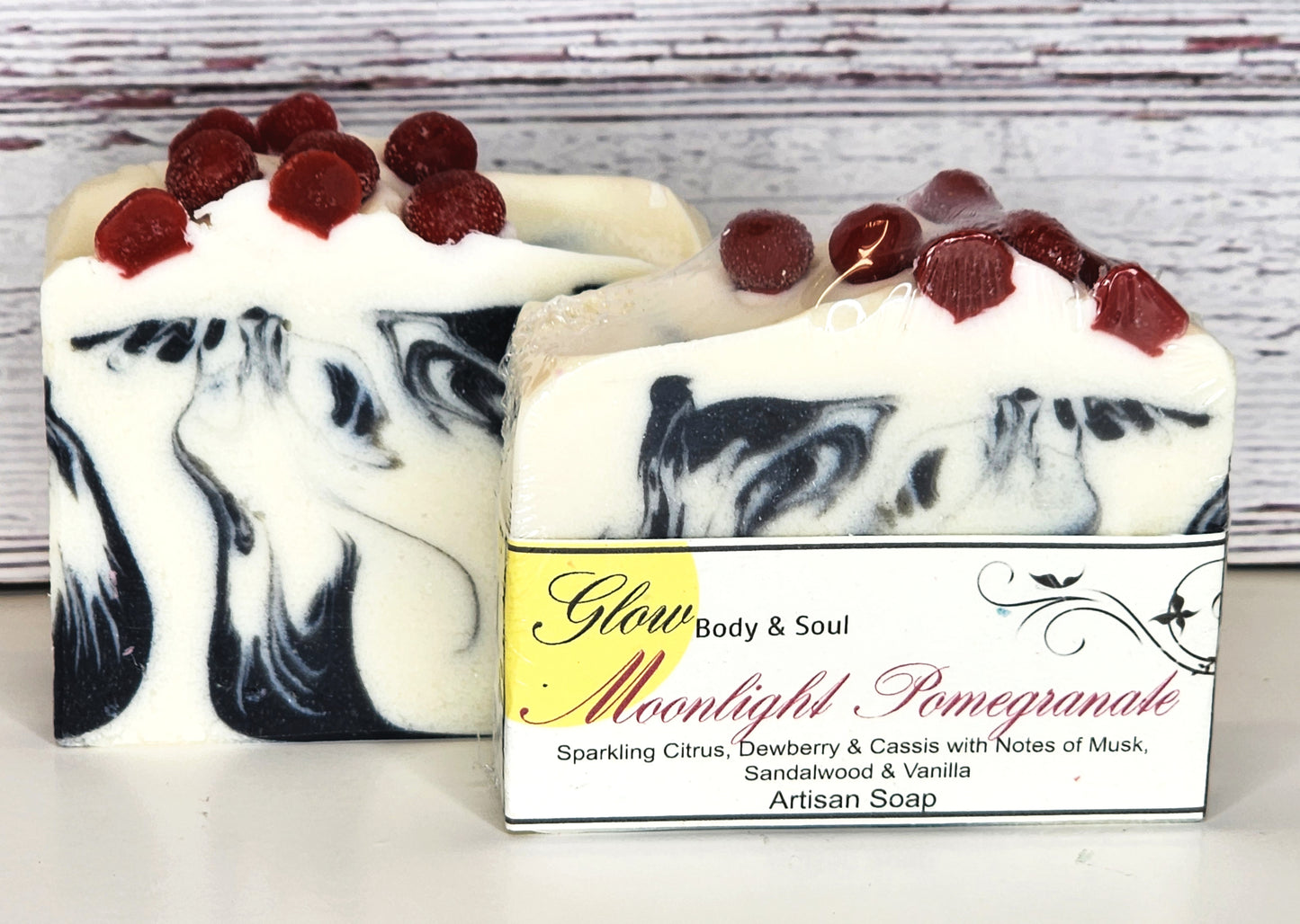 Moonlight Pomegranate Soap Handmade Cold Process Vegan Soap