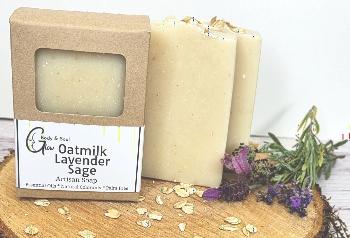 Oatmilk Lavender and Sage Natural Palm Free Handmade Vegan Soap