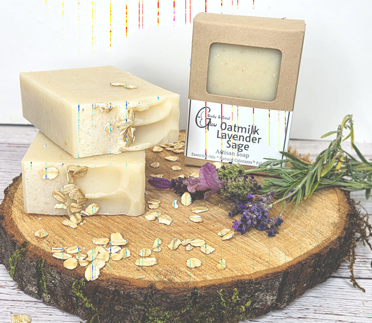 Oatmilk Lavender and Sage Natural Palm Free Handmade Vegan Soap