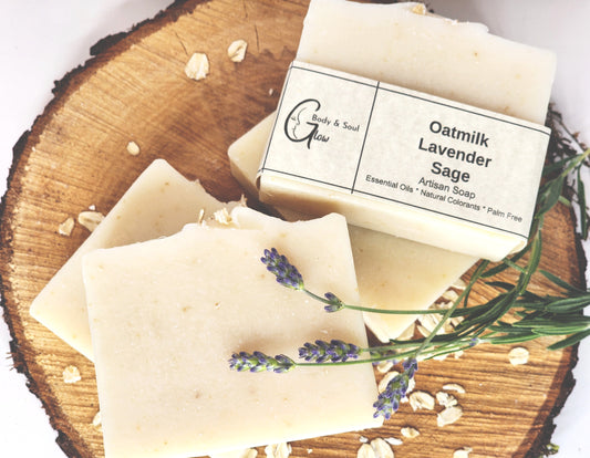 Oatmilk Lavender and Sage Natural Palm Free Handmade Vegan Soap