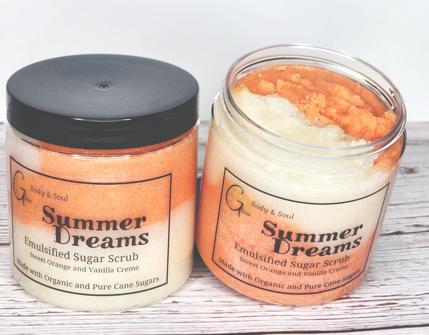 Summer Dreams Emulsified Sugar Scrub 10oz. Paraben Free Made with Organic and Pure Cane Sugar (Copy)