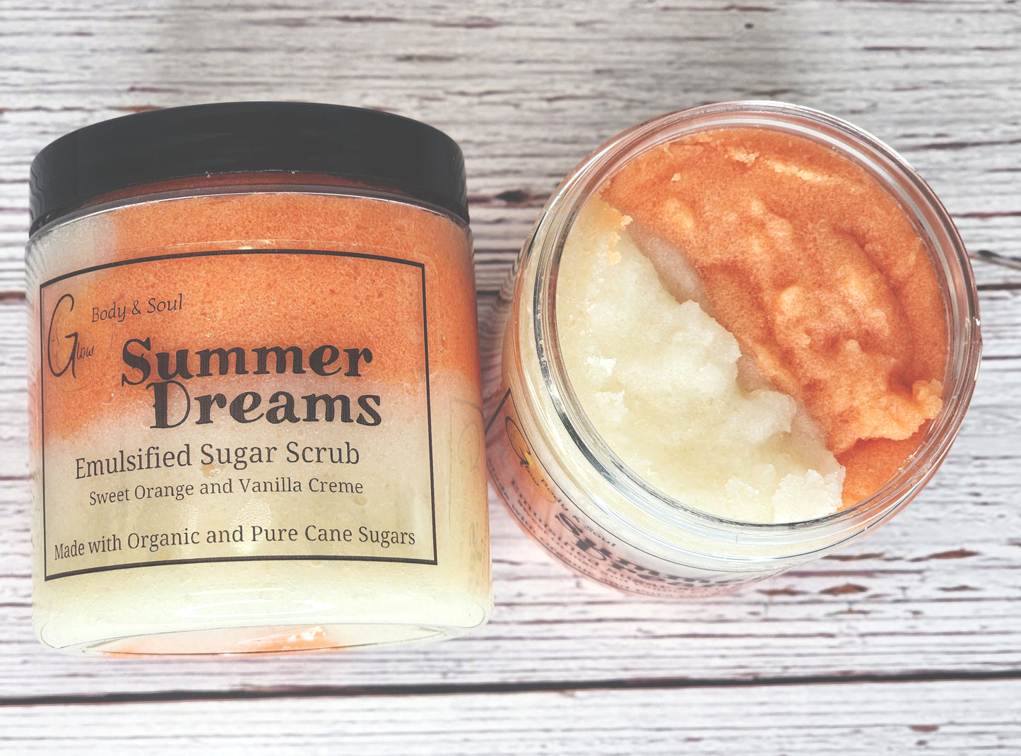 Summer Dreams Emulsified Sugar Scrub 10oz. Paraben Free Made with Organic and Pure Cane Sugar (Copy)