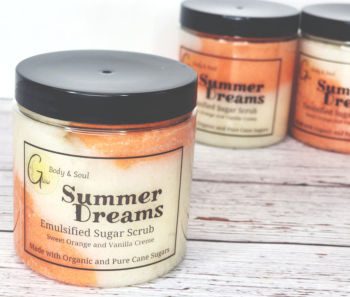 Summer Dreams Emulsified Sugar Scrub 10oz. Paraben Free Made with Organic and Pure Cane Sugar (Copy)