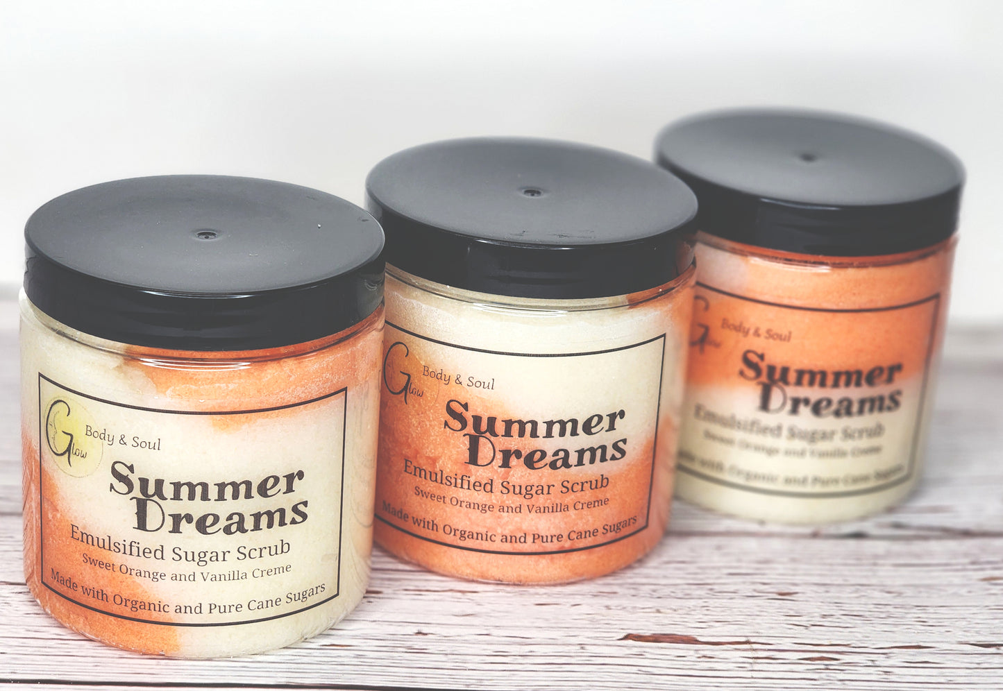Summer Dreams Emulsified Sugar Scrub 10oz. Paraben Free Made with Organic and Pure Cane Sugar (Copy)