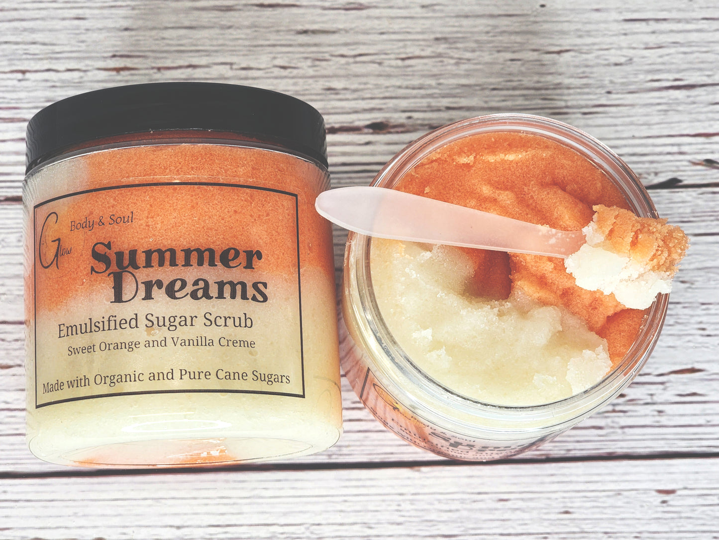 Summer Dreams Emulsified Sugar Scrub 10oz. Paraben Free Made with Organic and Pure Cane Sugar (Copy)