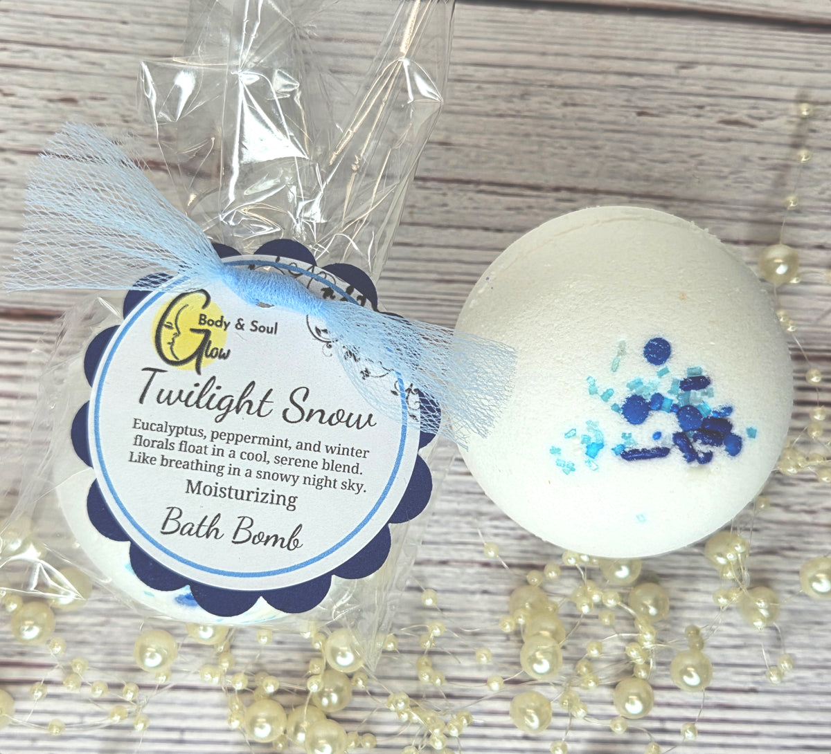 Twilight Snow Bath Bomb Fizzy Moisturizing Bath Bomb