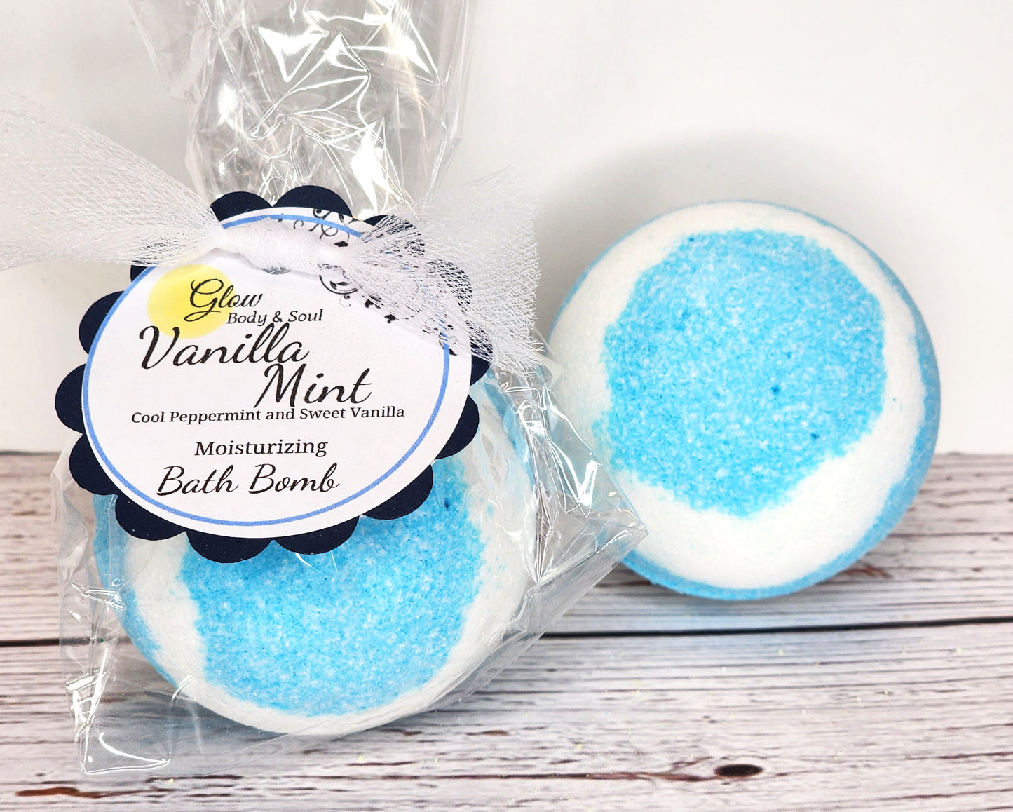 Vanilla Mint Bath Bomb Fizzy Moisturizing Bath Bomb