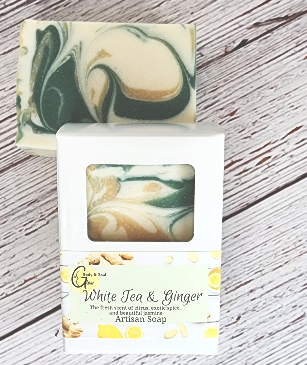 White Tea and Ginger Soap Handmade Cold Process Vegan Soap