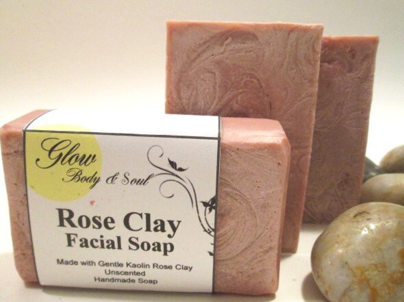 Rose Clay Facial Soap Handmade Facial Soap