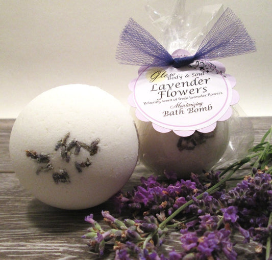 Lavender Flowers  Bath Bomb Fizzy