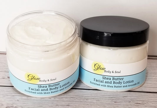 Shea Butter Facial and Body Lotion Paraben Free Lotion Fragrance Free Lotion