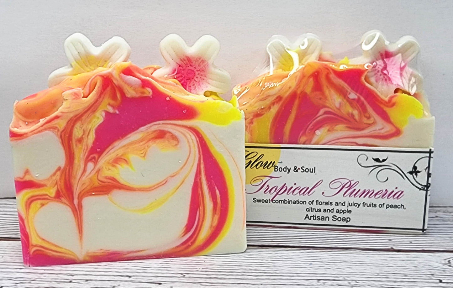 Tropical Plumeria Soap Handmade Cold Process Vegan Soap